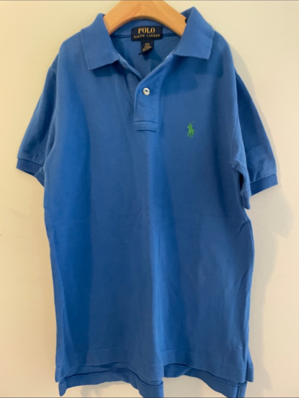 Polo by Ralph Lauren boys Royal Blue Polo with Green Pony size:8